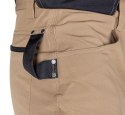 Spodnie robocze Mix&Match, 4 way stretch, z kaburami, wzmocnienia z Cordury, beżowo-czarne, rozmiar