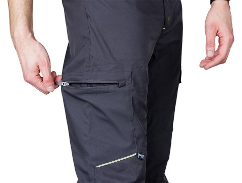 Spodnie robocze Mix&Match, stretch, szare, rozmiar XXXL Spodnie robocze Mix&Match, stretch, szare, rozmiar XXXL