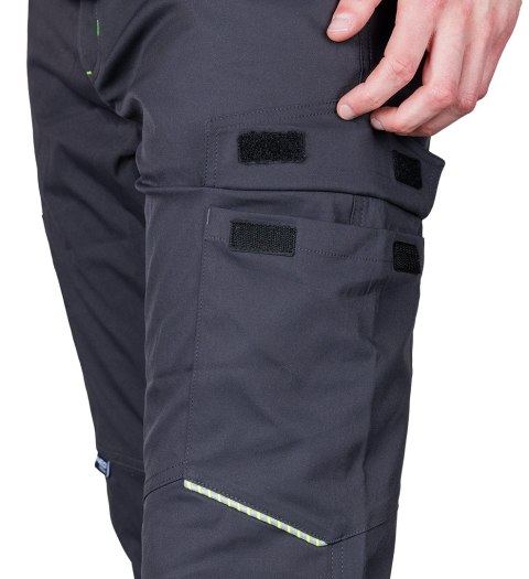 Spodnie robocze Mix&Match, stretch, szare, rozmiar S Spodnie robocze Mix&Match, stretch, szare, rozmiar S
