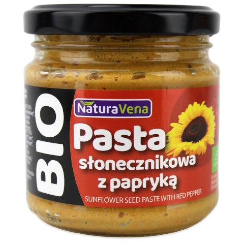 PASTA SŁONECZNIKOWA Z PAPRYKĄ BIO 185 g - NATURAVENA PASTA SŁONECZNIKOWA Z PAPRYKĄ BIO 185 g - NATURAVENA