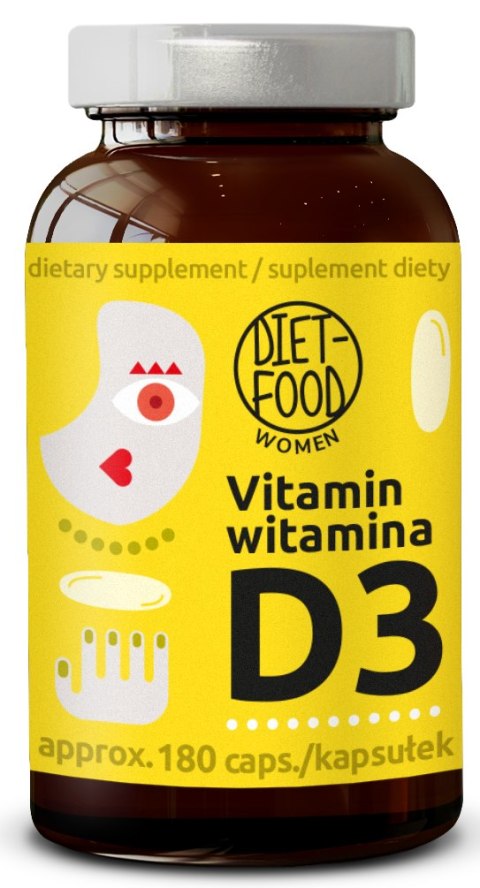 WITAMINA D3 (100 µg) 180 KAPSUŁEK - DIET-FOOD WITAMINA D3 (100 µg) 180 KAPSUŁEK - DIET-FOOD