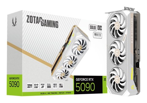 Karta graficzna ZOTAC GAMING GeForce RTX 5090 32GB SOLID OC WHITE Karta graficzna ZOTAC GAMING GeForce RTX 5090 32GB SOLID OC WHITE
