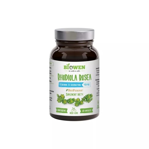RHODIOLA - RÓŻENIEC GÓRSKI EKSTRAKT (420 mg) BEZGLUTENOWY 60 KAPSUŁEK - BIOWEN RHODIOLA - RÓŻENIEC GÓRSKI EKSTRAKT (420 mg) BEZGLUTENOWY 60 KAPSUŁEK - BIOWEN