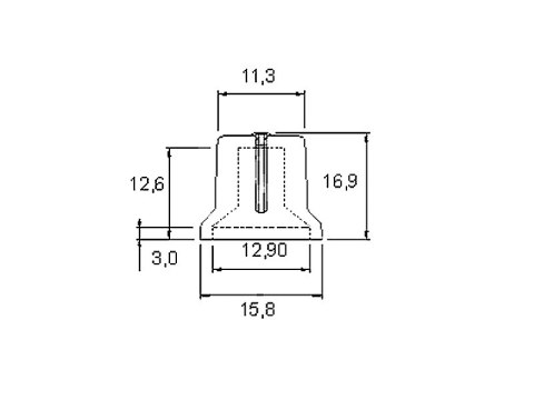 8687# Gałka potencjometru n-1 oś 6mm żółta 16mm 8687# Gałka potencjometru n-1 oś 6mm żółta 16mm
