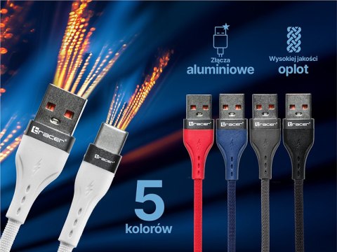 Kabel TRACER USB A - Typ C 1m WH Kabel TRACER USB A - Typ C 1m WH