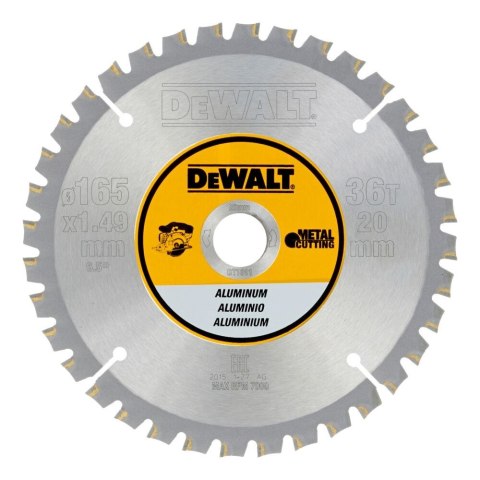 Tarcza pilarska 165x20 DT1911 DEWALT Tarcza pilarska 165x20 DT1911 DEWALT