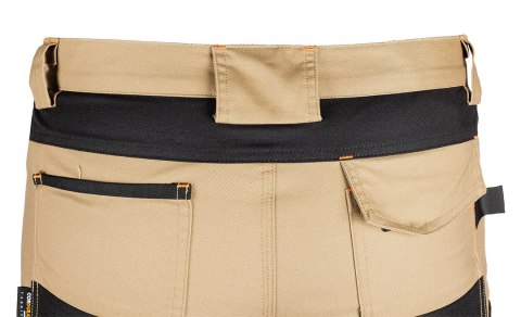 Spodnie robocze Mix&Match, Canvas, wzmocnienia z Cordury, beżowo-czarne, rozmiar XXL Spodnie robocze Mix&Match, Canvas, wzmocnienia z Cordury, beżowo-czarne, rozmiar XXL