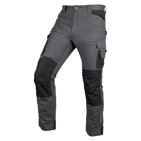 Spodnie robocze Mix&Match, Canvas, wzmocnienia z Cordury, szaro-czarne, rozmiar L Spodnie robocze Mix&Match, Canvas, wzmocnienia z Cordury, szaro-czarne, rozmiar L