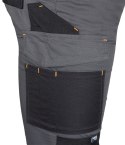 Spodnie robocze Mix&Match, Canvas, wzmocnienia z Cordury, szaro-czarne, rozmiar XXL