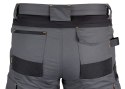 Spodnie robocze Mix&Match, Canvas, wzmocnienia z Cordury, szaro-czarne, rozmiar M