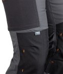 Spodnie robocze Mix&Match, Canvas, wzmocnienia z Cordury, szaro-czarne, rozmiar M