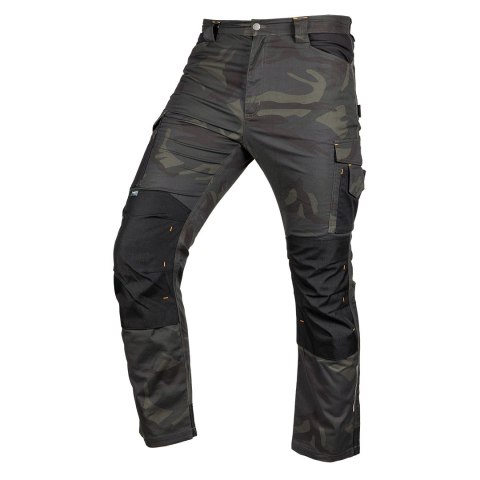Spodnie robocze Mix&Match, Canvas, wzmocnienia z Cordury, zielone moro, rozmiar XXXL Spodnie robocze Mix&Match, Canvas, wzmocnienia z Cordury, zielone moro, rozmiar XXXL