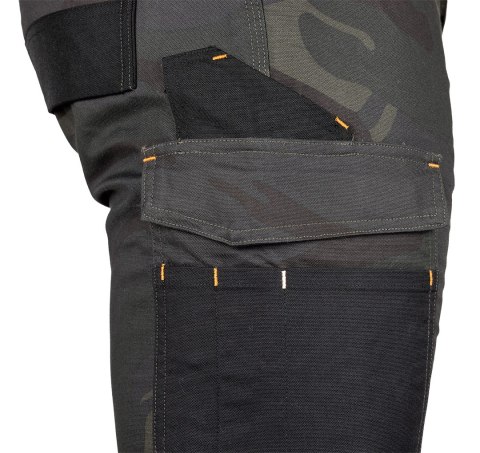 Spodnie robocze Mix&Match, Canvas, wzmocnienia z Cordury, zielone moro, rozmiar XXXL Spodnie robocze Mix&Match, Canvas, wzmocnienia z Cordury, zielone moro, rozmiar XXXL
