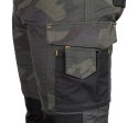 Spodnie robocze Mix&Match, Canvas, wzmocnienia z Cordury, zielone moro, rozmiar XS