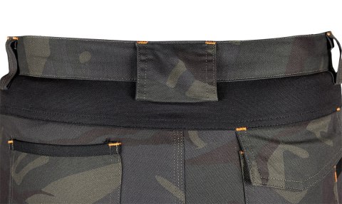 Spodnie robocze Mix&Match, Canvas, wzmocnienia z Cordury, zielone moro, rozmiar XS Spodnie robocze Mix&Match, Canvas, wzmocnienia z Cordury, zielone moro, rozmiar XS