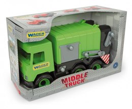 Śmieciarka zielona middle truck w kartonie