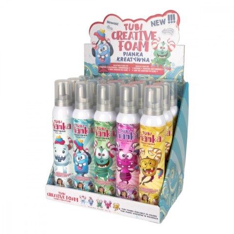 Pianki tubi mix 200 ml display 15 sztuk Pianki tubi mix 200 ml display 15 sztuk