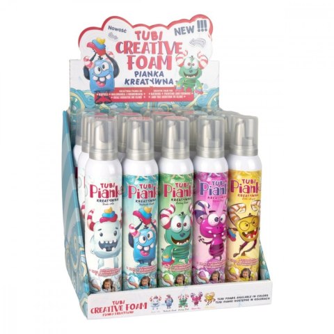 Pianki tubi mix 200 ml display 15 sztuk Pianki tubi mix 200 ml display 15 sztuk