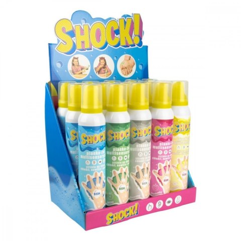 Pianko-żel shock! 200ml display 15 sztuk mix Pianko-żel shock! 200ml display 15 sztuk mix