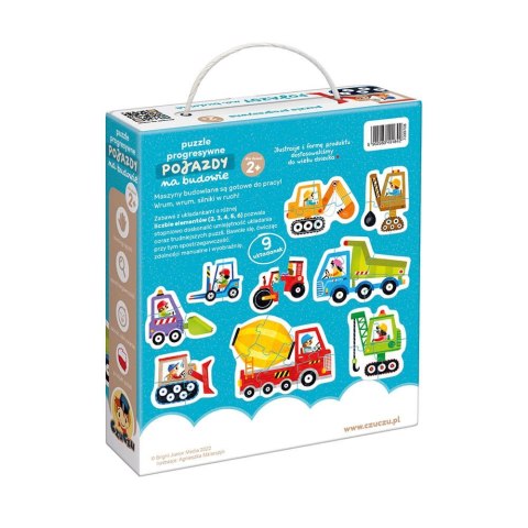 Puzzle progresywne - pojazdy na budowie Puzzle progresywne - pojazdy na budowie