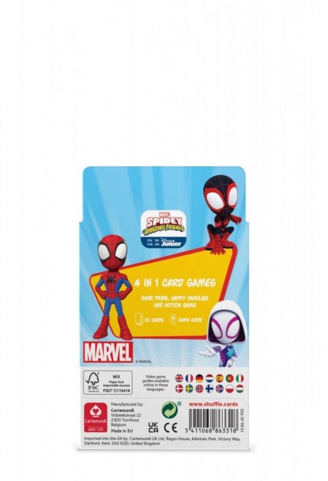 Gra karciana shuffle fun 4w1 marvel spidey i super-kumple Gra karciana shuffle fun 4w1 marvel spidey i super-kumple