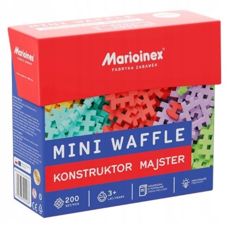 Klocki mini waffle - konstruktor majster 200 elementów Klocki mini waffle - konstruktor majster 200 elementów
