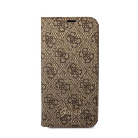 Guess 4G Metal Camera Outline Booktype Case - Etui iPhone 14 Pro (brązowy) Guess 4G Metal Camera Outline Booktype Case - Etui iPhone 14 Pro (brązowy)