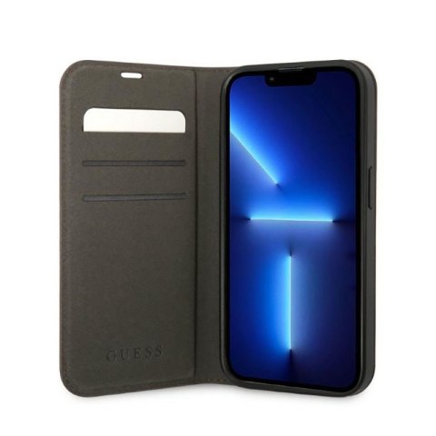 Guess 4G Metal Camera Outline Booktype Case - Etui iPhone 14 Pro (brązowy) Guess 4G Metal Camera Outline Booktype Case - Etui iPhone 14 Pro (brązowy)