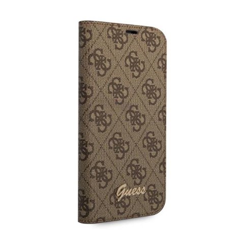 Guess 4G Metal Camera Outline Booktype Case - Etui iPhone 14 Pro (brązowy) Guess 4G Metal Camera Outline Booktype Case - Etui iPhone 14 Pro (brązowy)