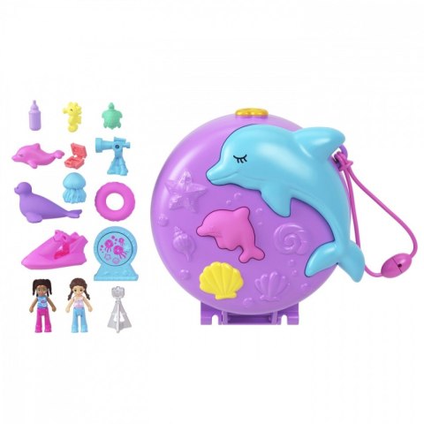 Zestaw figurek polly pocket akwarium delfina zestaw kompaktowy Zestaw figurek polly pocket akwarium delfina zestaw kompaktowy