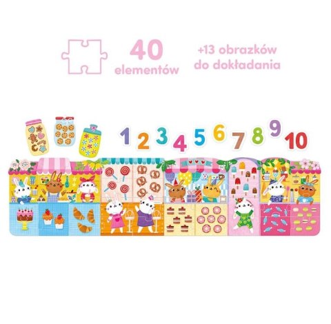 Puzzle cyfry króliczki Puzzle cyfry króliczki