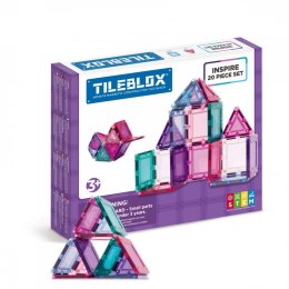 Klocki magnetyczne tileblox zestaw pastelowy 20 elementów