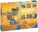 Puzzle 3w1 dzikie zwierzęta gra memory