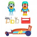 Zestaw figurek bluey gokart + 2 figurki piesków