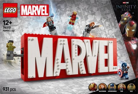 Klocki super heroes 76313 logo marvel z minifigurkami Klocki super heroes 76313 logo marvel z minifigurkami