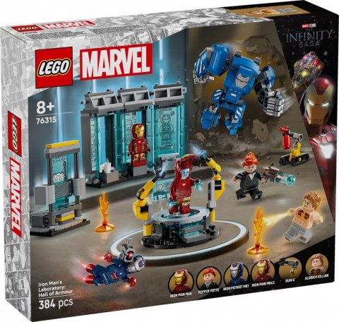 Klocki super heroes 76315 laboratorium iron mana: zbrojownia Klocki super heroes 76315 laboratorium iron mana: zbrojownia