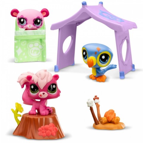 Zestaw 3 figurek littlest pet shop camping Zestaw 3 figurek littlest pet shop camping