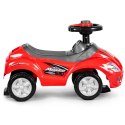 Autko jeździk, chodzik, pchacz 3w1 deluxe klakson - czerwone
