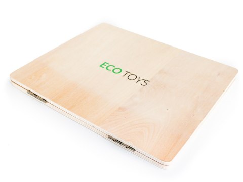 Drewniany laptop edukacyjny tablica magnetyczna ECOTOYS Drewniany laptop edukacyjny tablica magnetyczna ECOTOYS