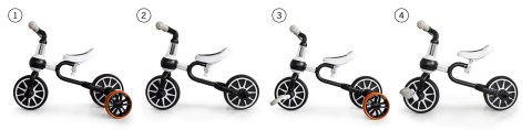 Rower rowerek biegowy 4w1 Pedały Kółka boczne czarny ECOTOYS Rower rowerek biegowy 4w1 Pedały Kółka boczne czarny ECOTOYS
