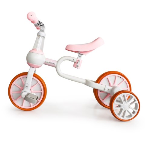 Rower rowerek biegowy 4w1 Pedały Kółka boczne różowy ECOTOYS Rower rowerek biegowy 4w1 Pedały Kółka boczne różowy ECOTOYS