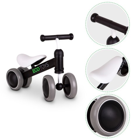 Rowerek biegowy treningowy mini rower dla dzieci czarny ECOTOYS Rowerek biegowy treningowy mini rower dla dzieci czarny ECOTOYS