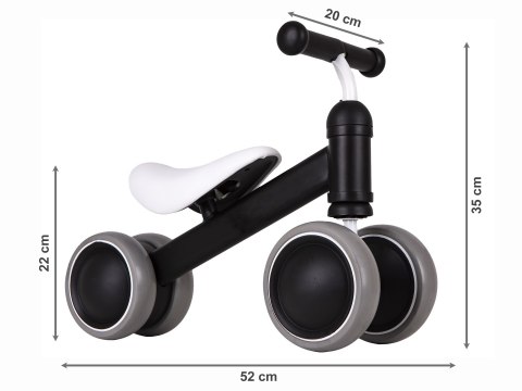 Rowerek biegowy treningowy mini rower dla dzieci czarny ECOTOYS Rowerek biegowy treningowy mini rower dla dzieci czarny ECOTOYS