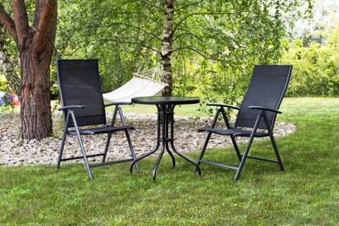 Stolik ogrodowy 60 cm szkło hartowane stół na ogród taras balkon MultiGarden Stolik ogrodowy 60 cm szkło hartowane stół na ogród taras balkon MultiGarden