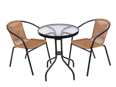 Stolik ogrodowy 60 cm szkło hartowane stół na ogród taras balkon MultiGarden Stolik ogrodowy 60 cm szkło hartowane stół na ogród taras balkon MultiGarden