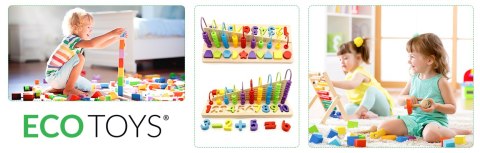 Zabawka edukacyjna liczydło klocki cyfry ECOTOYS Zabawka edukacyjna liczydło klocki cyfry ECOTOYS