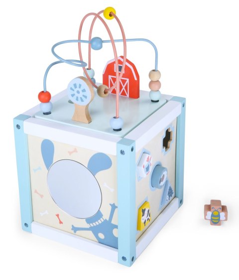 Drewniana kostka edukacyjna sorter +klocki ECOTOYS Drewniana kostka edukacyjna sorter +klocki ECOTOYS