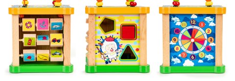 Drewniana kostka edukacyjna, tablica sorter mula ECOTOYS Drewniana kostka edukacyjna, tablica sorter mula ECOTOYS