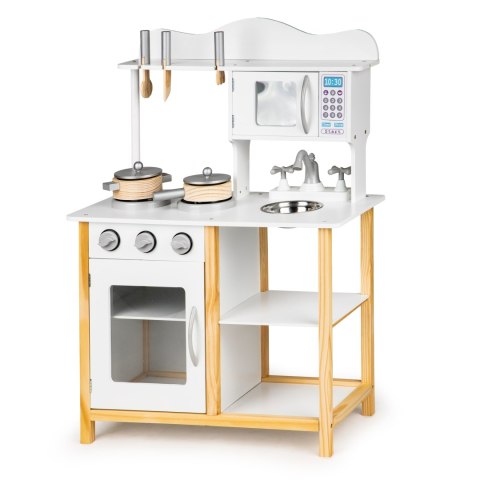 Drewniana kuchnia dla dzieci z piekarnikiem + akcesoria ECOTOYS Drewniana kuchnia dla dzieci z piekarnikiem + akcesoria ECOTOYS
