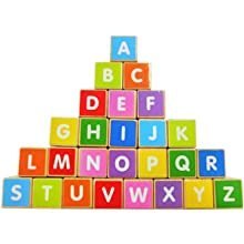 Drewniany pociąg duże klocki edukacyjne alfabet ECOTOYS Drewniany pociąg duże klocki edukacyjne alfabet ECOTOYS